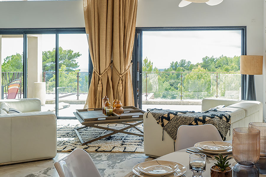 salon location villa contemporaine Provence